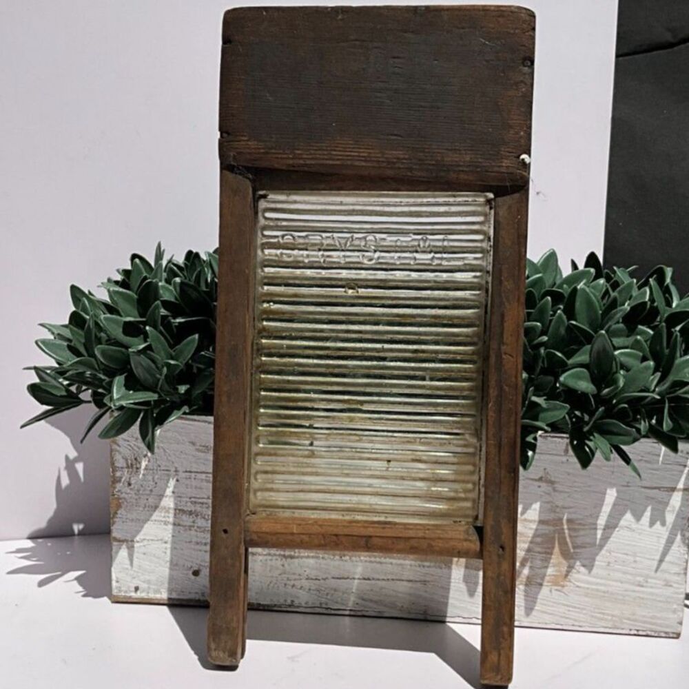 Antique Crystal small glass washboard rare small size must see - Picture 4 of 7